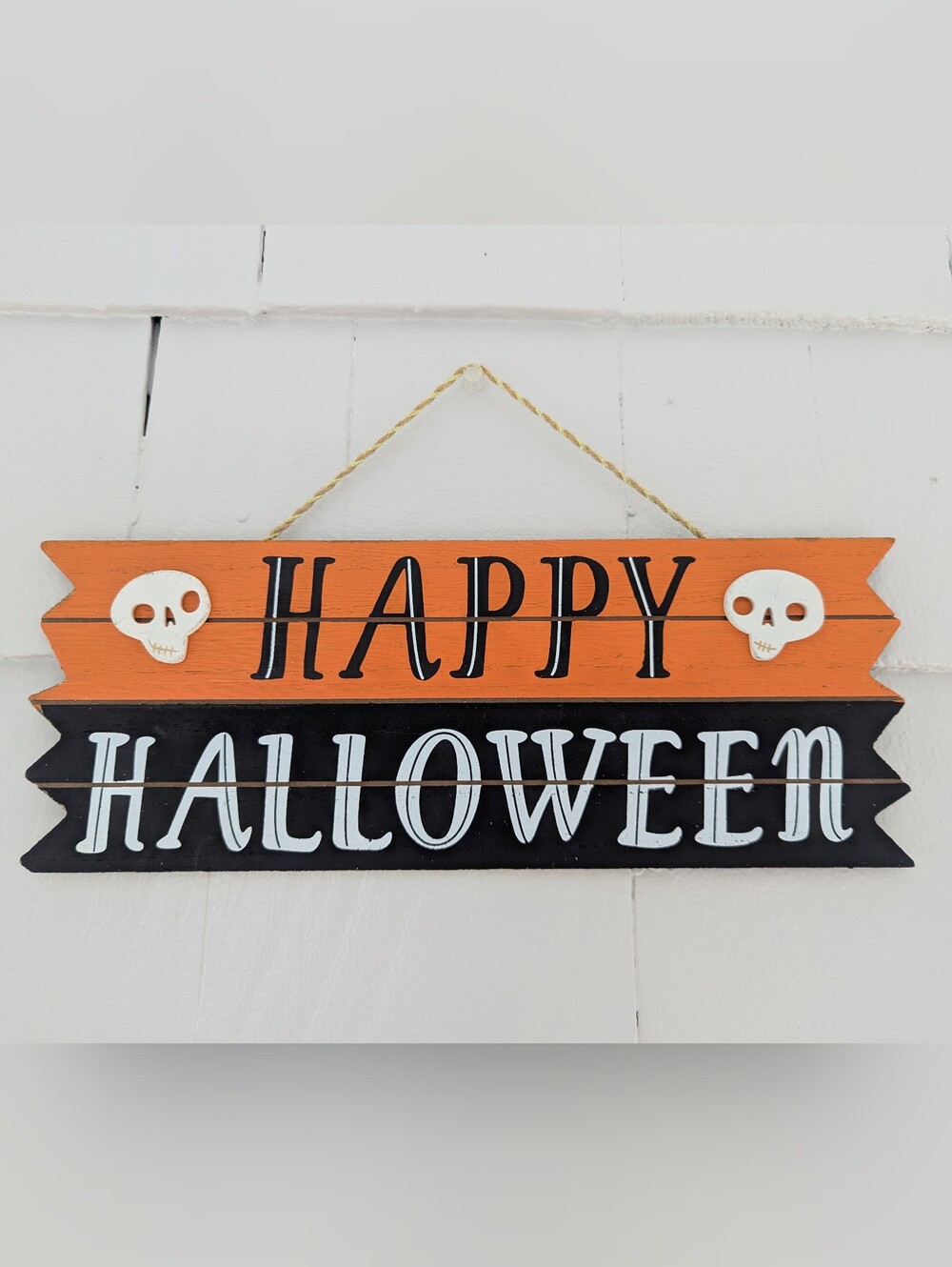Happy Halloween Decorative Glitter Hanging Sign